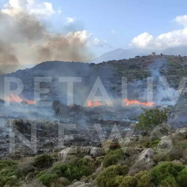 Κρήτη: Φωτιά για έκτη φορά στο δάσος της Κέρης