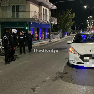 Θεσσαλονίκη: Αυτοκίνητο συγκρούστηκε με μοτοσυκλέτα της ΕΛΑΣ – Τραυματίστηκε αστυνομικός